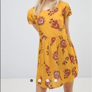 Floral print smock dress